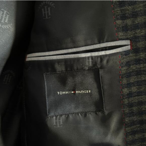 NWT Tommy Hilfiger Modern-Fit Blue Grey Check Sport Coat Blazer, Men’s 36R - Picture 8 of 9